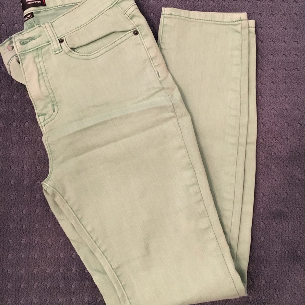 Urban Outfitters Mint Green Skinny Jeans